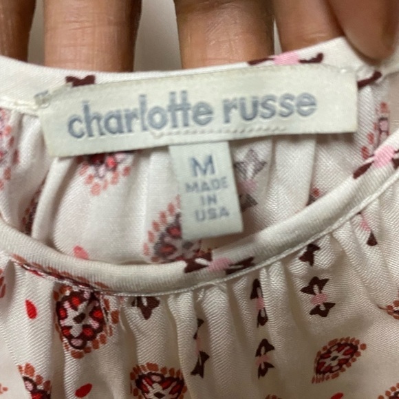 charlotte russe cold shoulder flutter Sleeve White Swing Dress Size M. - Picture 5 of 8